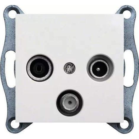 TOMA RTV-SAT, LUMINA, BLANCO POLAR HAGER WL3110