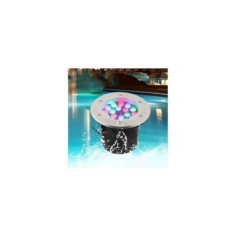 GROOFOO 9W Spot LED Encastrable Extérieur,RGB Projecteur de Piscine IP68 Étanche Inoxydable Lumière Souterraine pour Jardin Étang Piscine Terrasse (1/5)