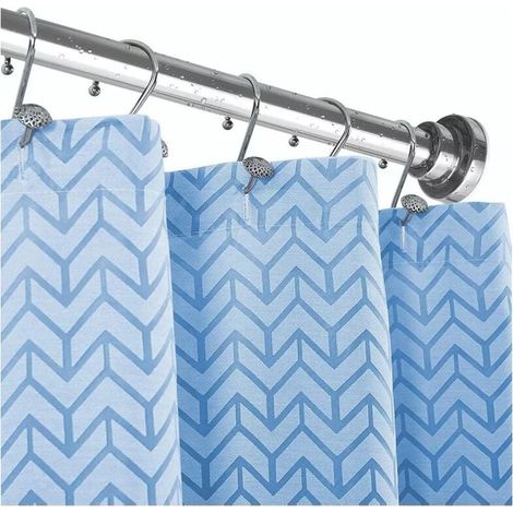 Barra de ducha extensible de 80-130 cm, telescópica de acero inoxidable, sin perforaciones, para baño, armario, puerta y cocina. (1/4)