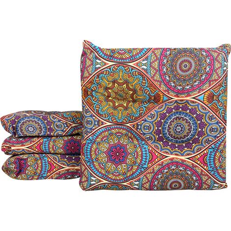 Set 4/6 Cuscini Geometrico Sedia con Lacci Prodotto Italiano 40 x 40 Daiki Naranja - 4 Pezzi