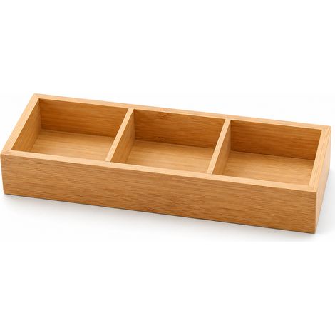 Bamboo Divided Tray 3 Sections for Aperitif 33 cm (1/5)