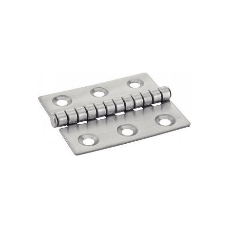 Charnière Type Fendue 6 trous Inox A2 50X60