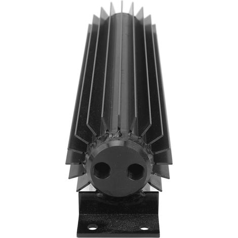 12in Transmission Refroidisseur Double Canal Aluminium Ailettes Anodisé Double Passe Radiateur Universel pour Auto Camion Noir (1/5)