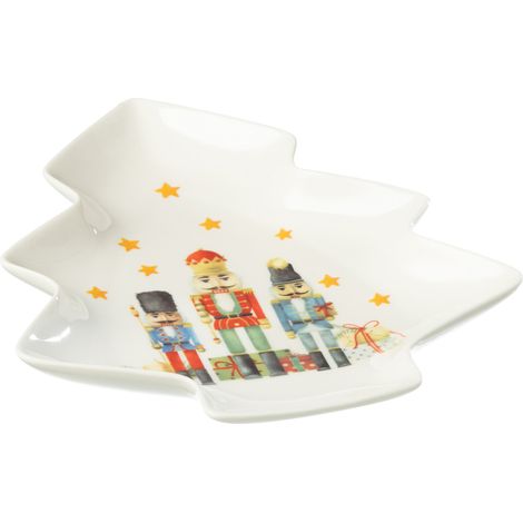 Plat en forme de sapin motif casse noisette (1/3)
