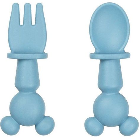 SET DE 2 COUVERTS SILICONE - 2 PCS silicone cutlery set MICKEY