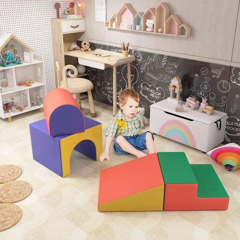 Module de motricité fine pour bébé en 4 pièces, mousse EPE, parcours de motricité pour enfants d'âge préscolaire, multicolore (1/5)