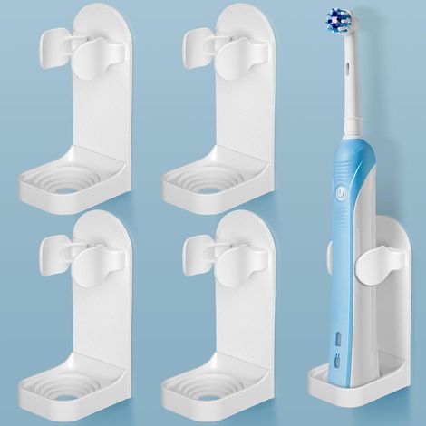Support Brosse a Dent Electrique, Porte Brosse à Dents Electrique Lot de 4, Support Mural Brosse a Dent Electrique (1/5)