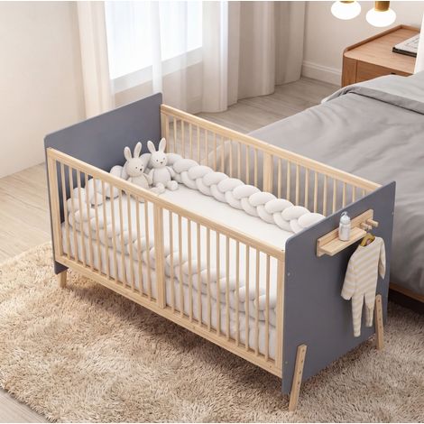 bett schlafbett verstellbar 140x70 massivholz blau OKMYHOME (1/5)