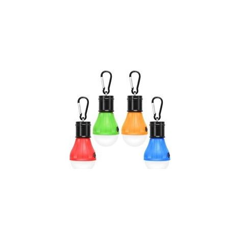 Lot de 4 lampes LED de camping, randonnée, pêche, éclairage de secours étanche, alimenté par batterie, éclairage LED intérieur et extérieur.