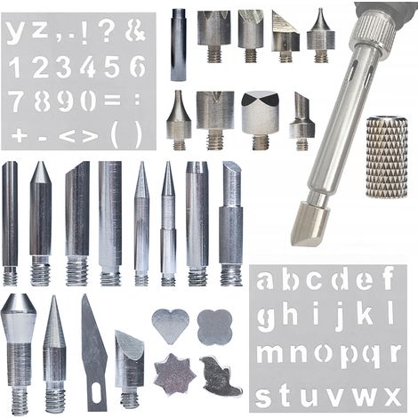 Set di Punte per Pirografia Rosfix – 30 Pezzi  Filettatura M4, Adattatore 900M  Compatibile con Stazioni Rosfix, Yihua, WEP