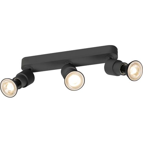 Applique et plafonnier PURI 2.0 Basic long rond triple 6W GU10 noir - SLV - 1008235