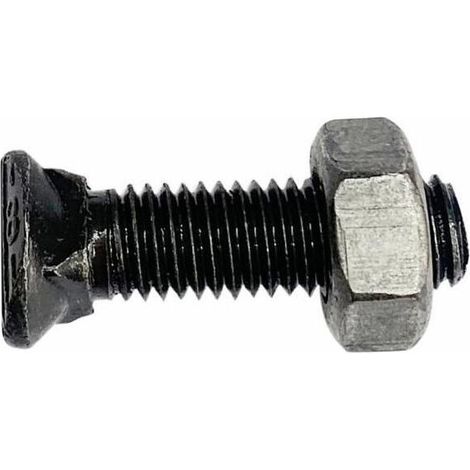 Bullone testa ovale M10x70 con dado (1/4)