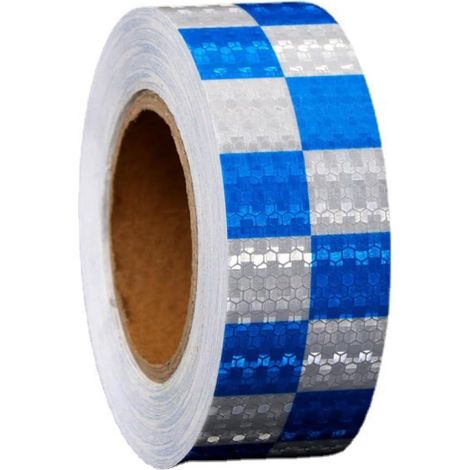 Stück reflektierendes Klebeband 3 m x 50 mm – Reflektierendes Klebeband für den Außenbereich – Wasserfest – Sicherheitsrolle für den Straßenverkehr (1/5)