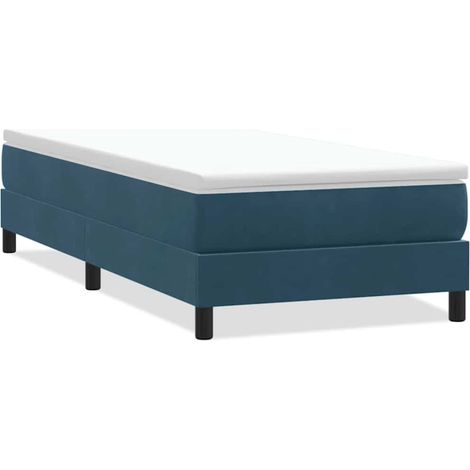 Maison Exclusive - Cama box spring sin colchón azul oscuro tercio (1/5)
