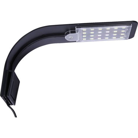 Lampe LED pour aquarium, lumière blanche et bleue, clip réglable, pour poissons et plantes aquatiques, cadre noir.-AquaForge (1/5)