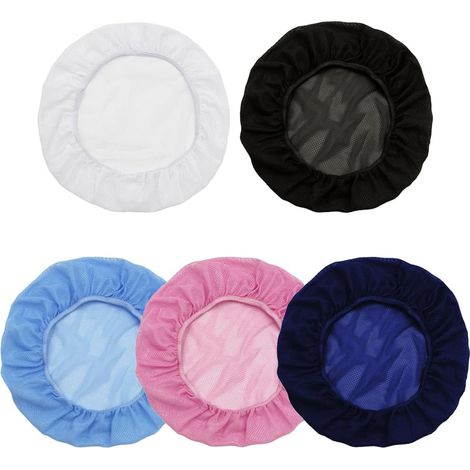 Pieces Mesh Nightcaps, Colorful Elastic Sleep Caps, Adjustable Hair Nets, Wrap-Around Head Protector for Nighttime Use, Home, Work (Multicolor) (1/5)