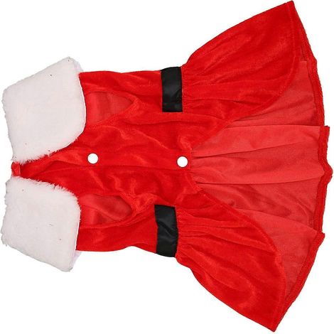 Robe de Noël Père Noël pour chien, douce pour la peau, respirante et élastique, vêtements d'hiver pour petits chiens et chats, taille L (1/2)