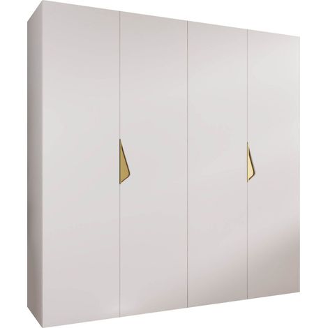 Armoire Hartford 620, Blanc, 202x200x52cm, Portes d'armoire: Avec des charnières, Nombre d'étagères: 0 (1/5)