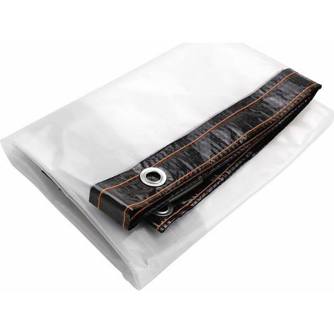 2 x 1.5m Waterproof Clear Tarpaulin Waterproof Clear Tarp Heavy Duty Tarp With Metal Grommets Multi-Purpose Tarp (1/5)