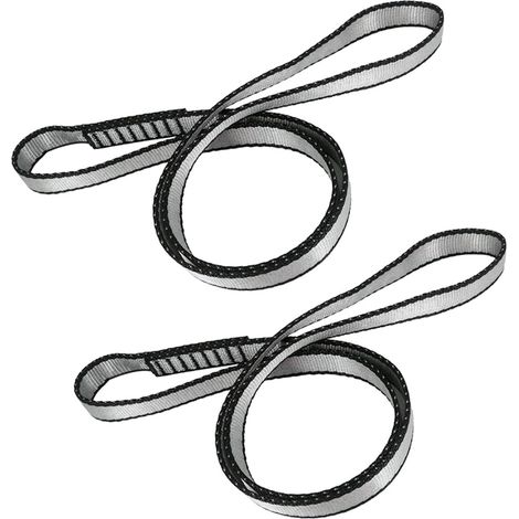 60 cm Kletterschlinge, 2 Stück Nylon-Klettergurt, Kletterseil mit mehreren Schlaufen, Klettergurt, Kletterschnur, für Camping, Wandern, Bergsteigen, Outdoor