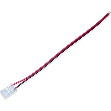 IluminaShop - Conector con Cable para Tira LED  8mm 12V/24V 2 Pin  Pack 20 IP20
