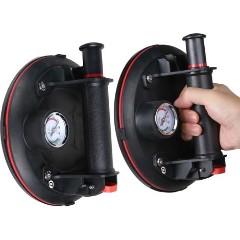 Juego de ventosas de vacío, 20 cm de diámetro, capacidad de carga de 200 kg, 2 piezas, 200 kg (1/2)