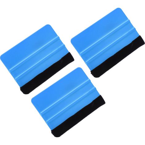 Lot de 10 raclettes en feutre résistant aux rayures pour vinyle automobile, idéales pour l'emballage de films vinyles et la réparation électronique (bleu). (1/5)