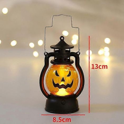 Bougies LED d'Halloween, fantôme, citrouille, château, décoration de fête d'Halloween, maison hantée, accessoires d'horreur, ornements extérieurs 06 (1/5)