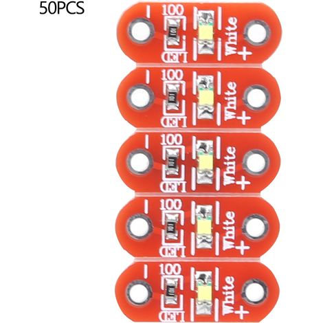 Lot de 50 modules LED blancs LilyPad, montés en surface, pour projets Arduino DIY 35V, kit portable pour créations lumineuses. (1/5)