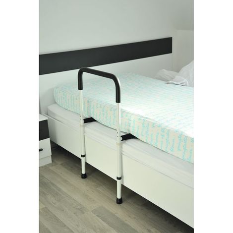 Appui de lit latéral – Cadre à lattes réglable 83-111,5 cm – Hauteur 36-46 cm – Largeur 50 cm – Dimensions hors-tout 50x113x99 cm – Robusta (1/5)