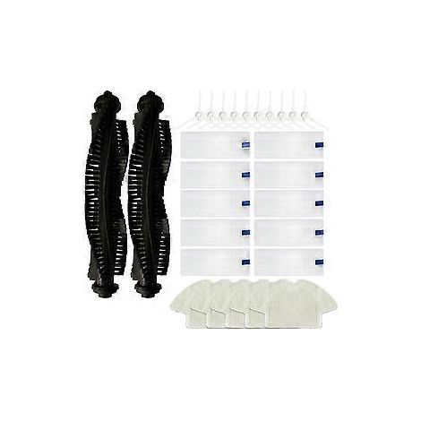 Filtre HEPA lavable, brosse principale, brosses latérales et lingettes de rechange pour aspirateur robot 360 S6 (1/5)
