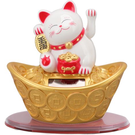 chat porte bonheur à énergie solaire symbole de richesse et (1/5)