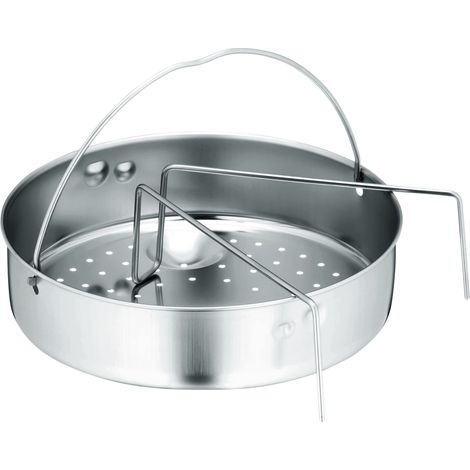 WMF 0789426030 Kit Inserto Vapore Forato e Supporto per Pentola a Pressione, Diametro da 20 cm (1/4)