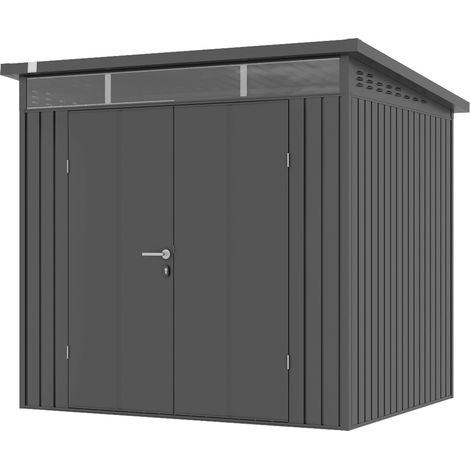 GFP Primeyard Abri de jardin en métal 210x180x205 cm armoire de jardin anthracite (1/5)