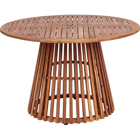 Garden Dining Table AGELLO 120 cm 120 cm Acacia Wood Brown