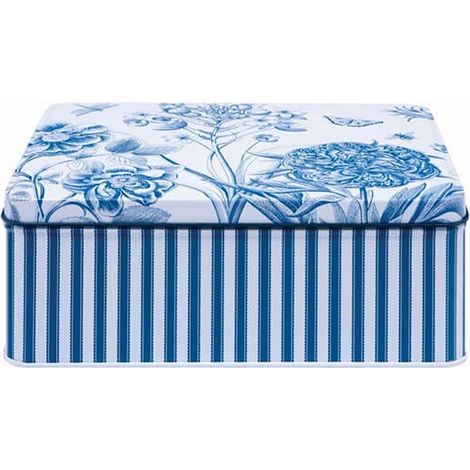 Sanderson Etchings & Roses Deep Rectangular Tin