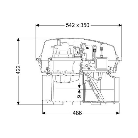 Système de pompage anti-refoulement KESSEL Pumpfix M 24000 sans raccordement pour eaux usées, 1 pompe, unité de contrôle Comfort DN 100-200, plastique