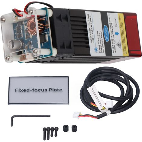 Kit module laser avec protection oculaire, spot compressé pour machines de micro-gravure, 12 V, 450 nm, 5 W, 20 W (1/5)