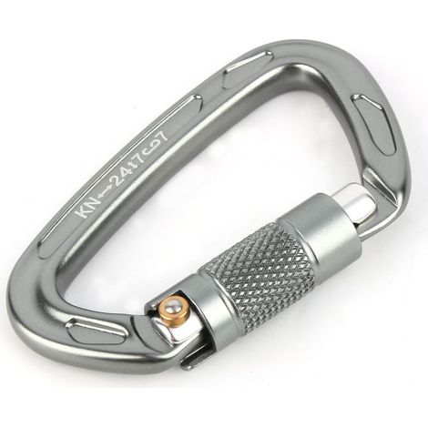 Mousqueton - 25 KN - Alliage D'Aluminium - Pour Randonnée Escalade Secours - 1 Pièce (1/5)