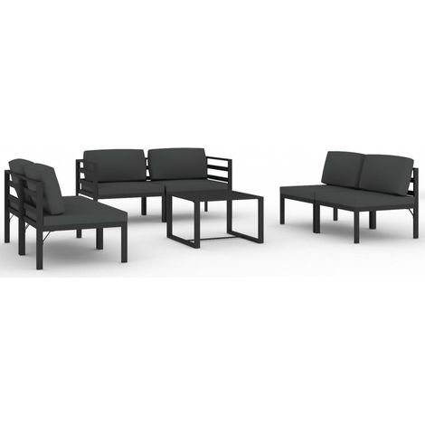 Maison Exclusive - 7-tlg. Garten-Lounge-Set mit Kissen Aluminium