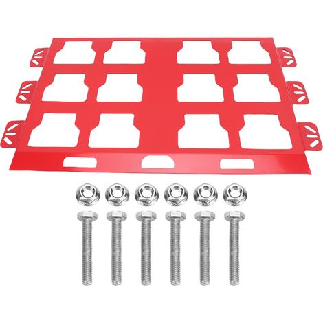 Ortviai Support de fixation pour caisses à outils Milwaukee Packout – Plaque métallique rouge, montage mural ou sur véhicule (1/5)