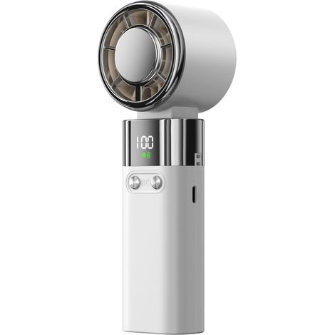 Ventilateur pliable, mini ventilateur USB, ventilateur portable, ventilateur de bureau, 80 x 58 x 55 mm, blanc (1/5)