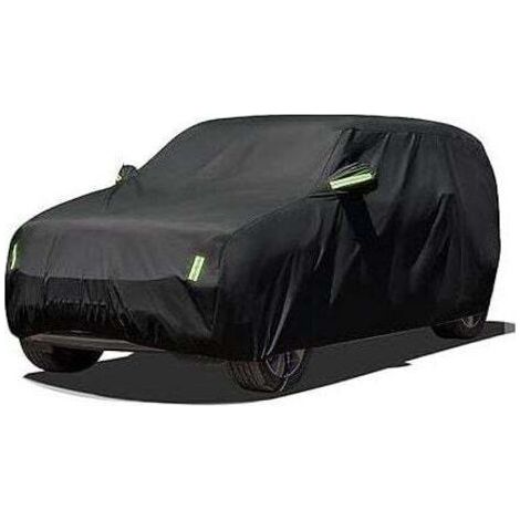 QORVA-Bâche pour Voiture SUV Impermeable 480 x 175 x 150cm Noir Extérieur Housse de Protection Auto SUV Étanche Couverture SUV