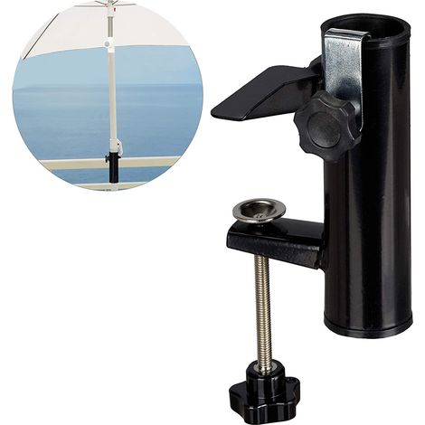 Support de parasol en acier pour balcon, pour mât de balcon. (1/5)