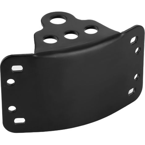 Support latéral plaque éclairage kit fixation pour moto Cruiser/Bobber/Chopper, axe 19mm, feu arrière intégré, acier robuste, noir, montage facile. (1/5)