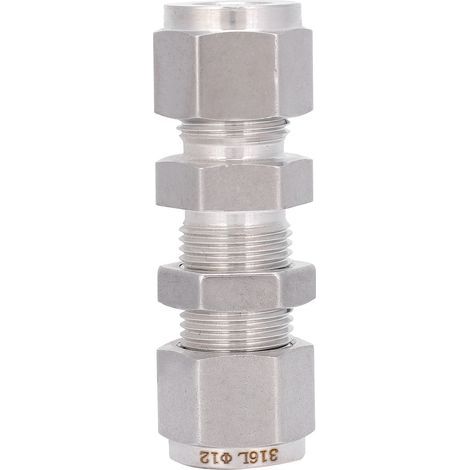 Doppelt verpresste Verschraubung aus Edelstahl 316 für Schottverschraubungen, 1/2" Durchmesser (1/5)