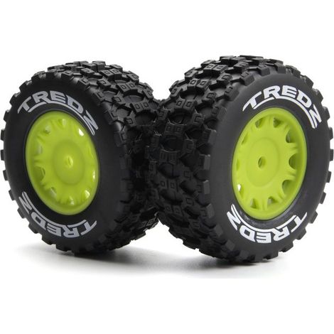 Assembled Wheel & Tyre Set (Fluoro Green-2pcs)