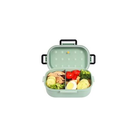Boîte à lunch étanche à double paroi et écologique, idéale pour les pique-niques, l'école, le travail et le bureau (écologique).-Crezuo