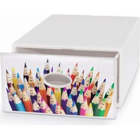 Cassetto contenitore multiuso da riordino 28x40x15 H qbox Art Deco Domopak (1/3)