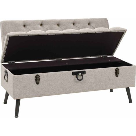 Maison Exclusive - Cassapanca con Schienale 110 cm Crema in Tessuto (1/5)